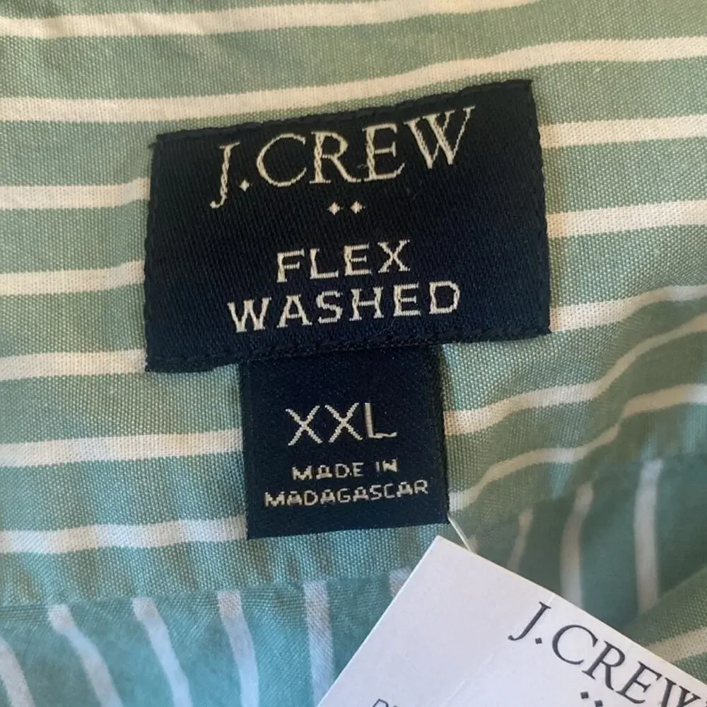 J. Crew White Aventurine Stripe Classic flex casual shirt